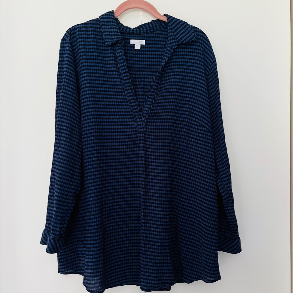 J Jill Blue and Black Tunic